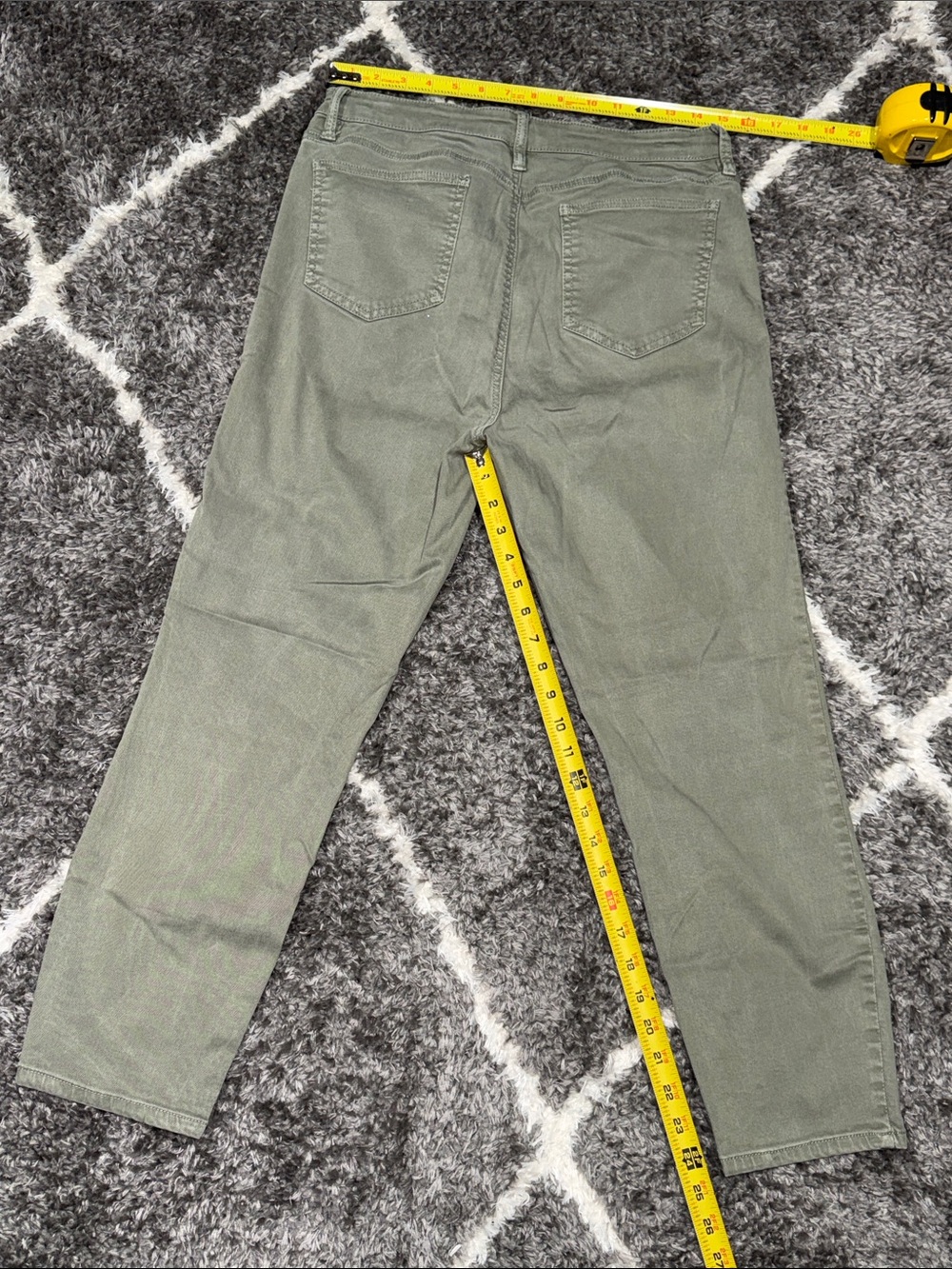 Size 12 / 32 Buffalo David Bitton Havana High Rise Soft Stretch Ankle Green Jean